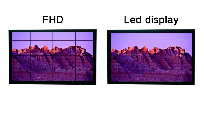 Comparison of the effect of FHD and led display installation
