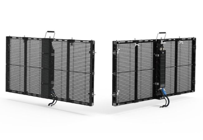 Outdoor transparent screen front and back