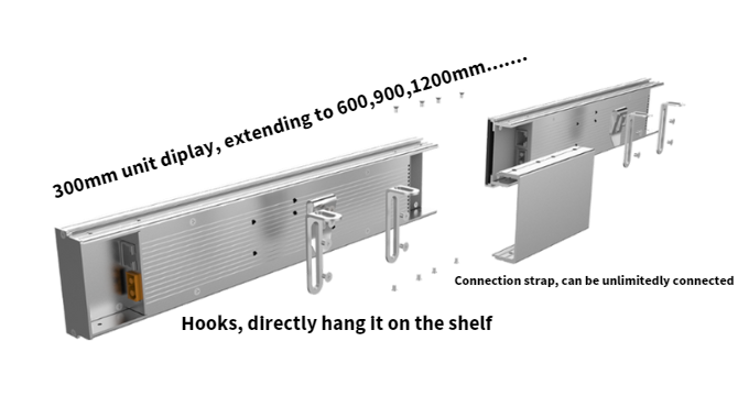 Shelf screen installation