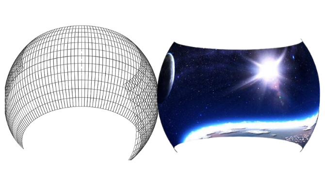 Half-cut sphere led display