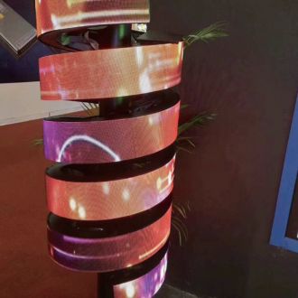 curved led display case