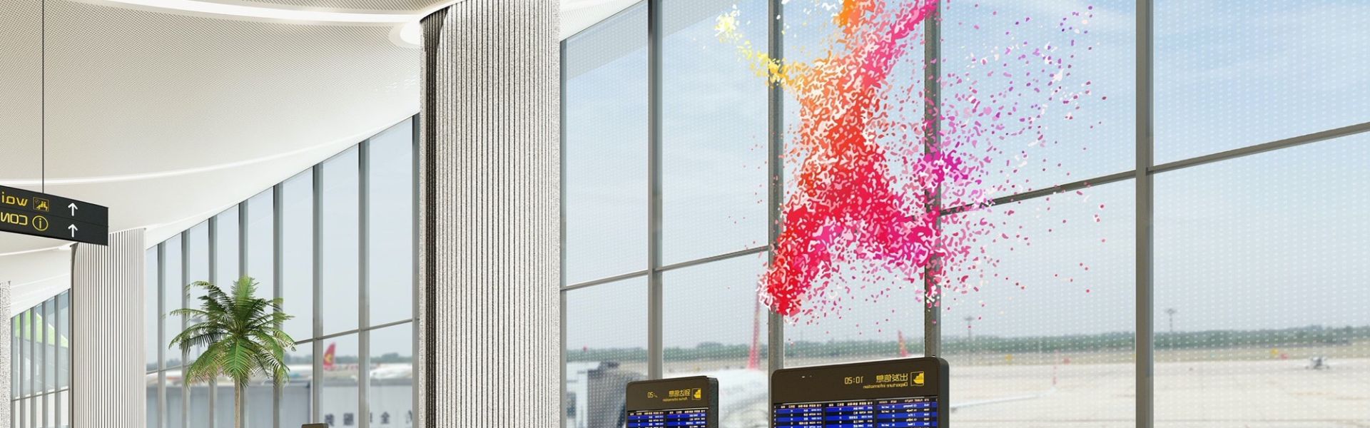 Transparency Holographic LED Invisible display banner