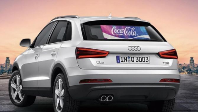 Car window glass led display