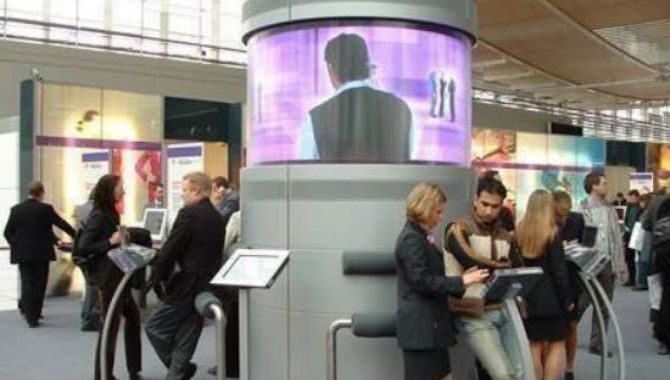 Bank led display installation