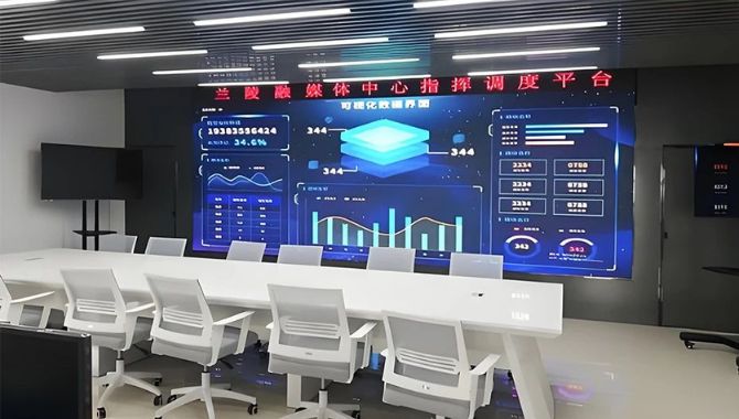 Monitoring room led display function