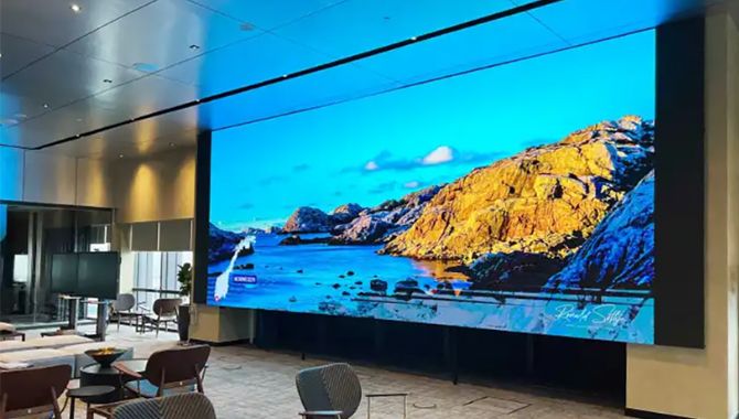 Restaurant led display installation