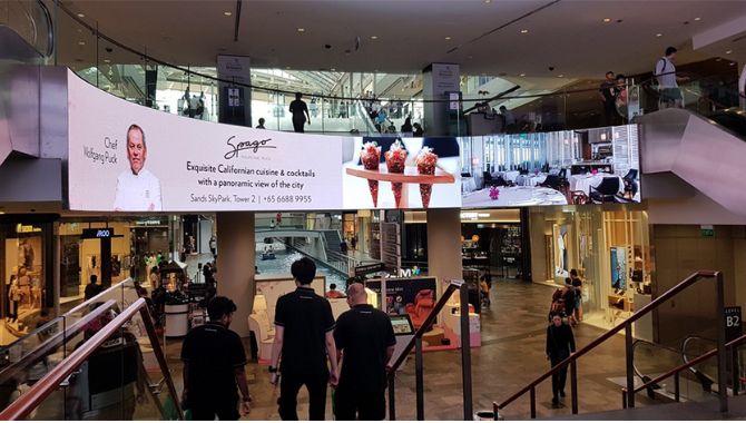 Shopping center led display selection