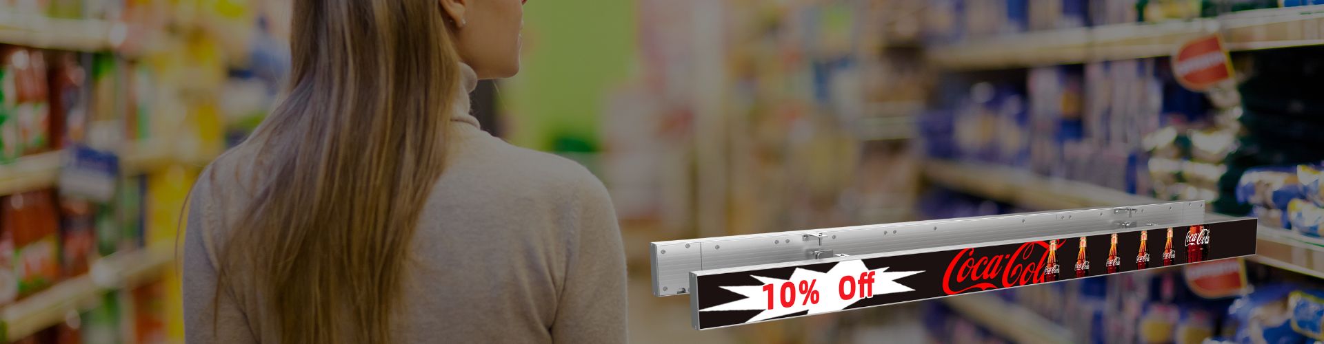 minray cob shelf led display banner